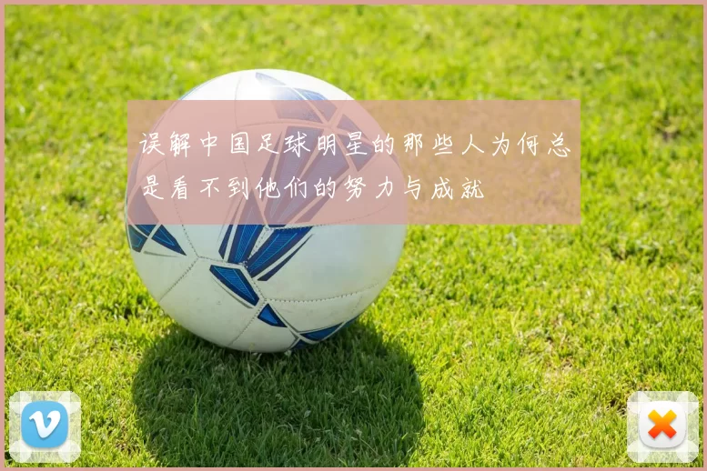误解中国足球明星的那些人为何总是看不到他们的努力与成就